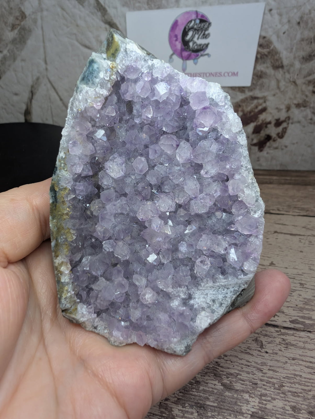 Amethyst cut base cluster