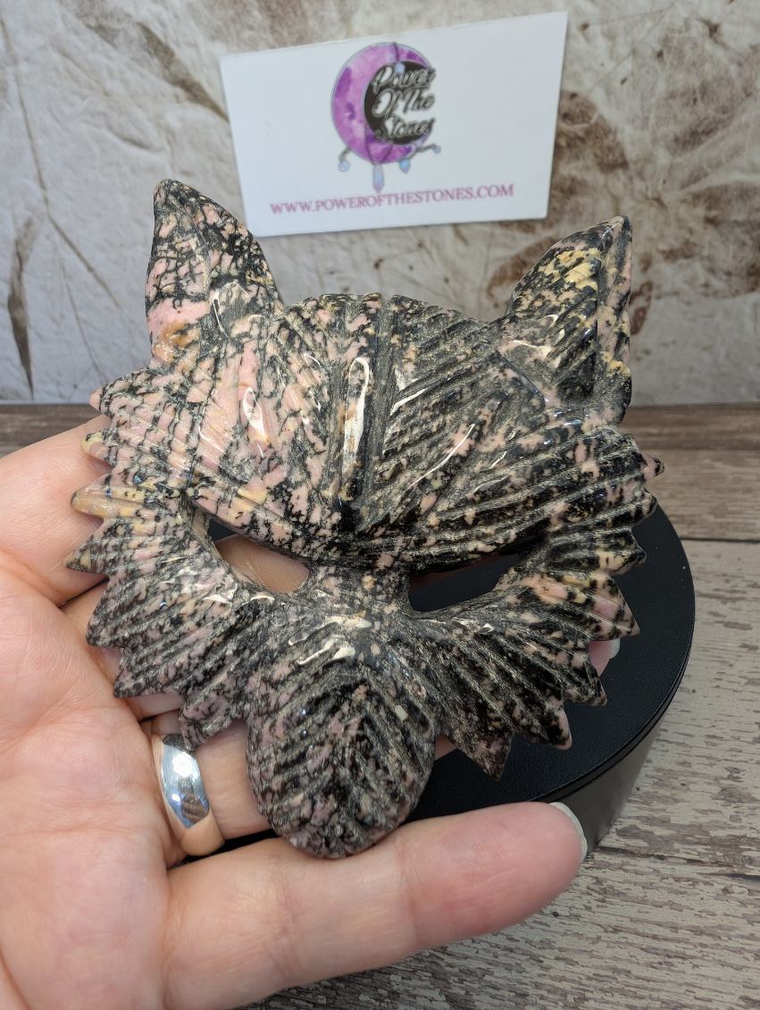 Rhodonite Wolf Mask dish
