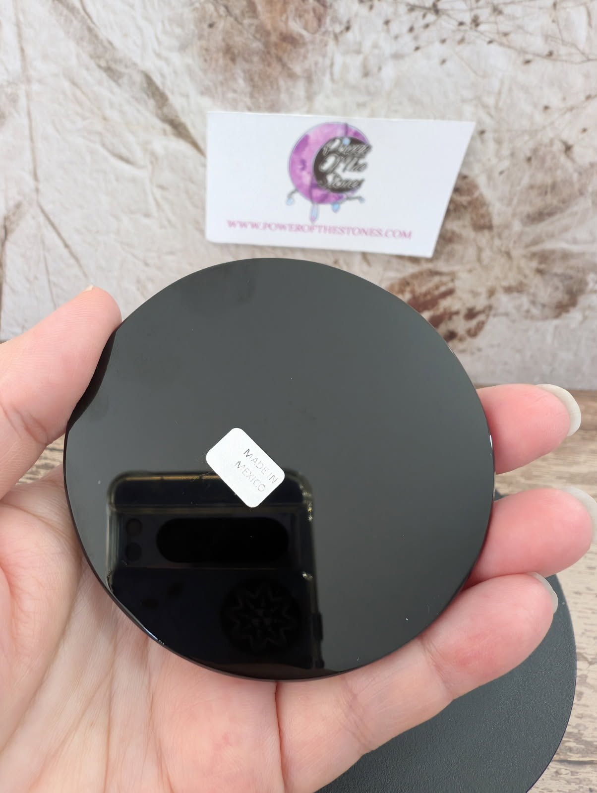 Black Obsidian Scrying mirror
