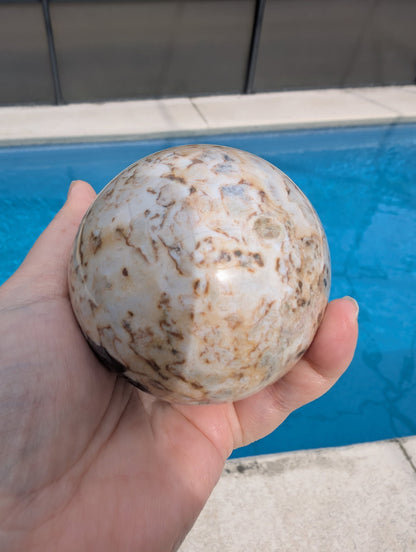 Jasper with Agate sphere
