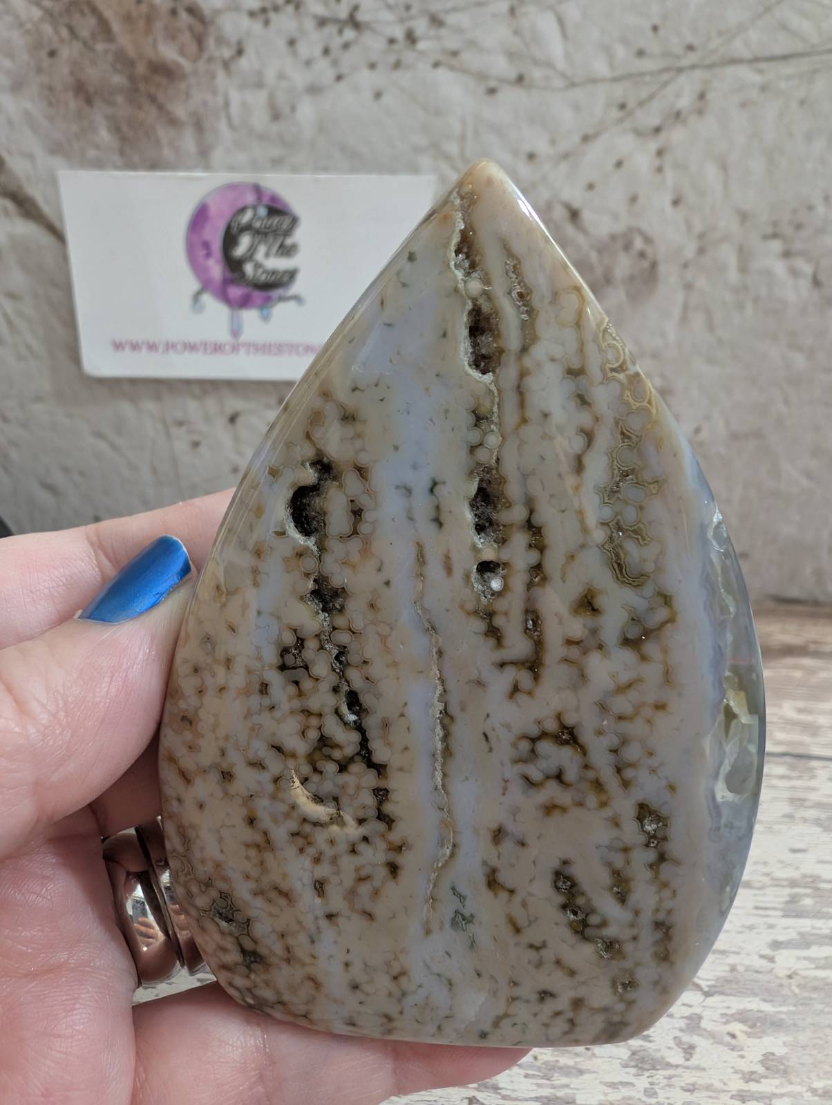 Ocean Jasper free form tear shape