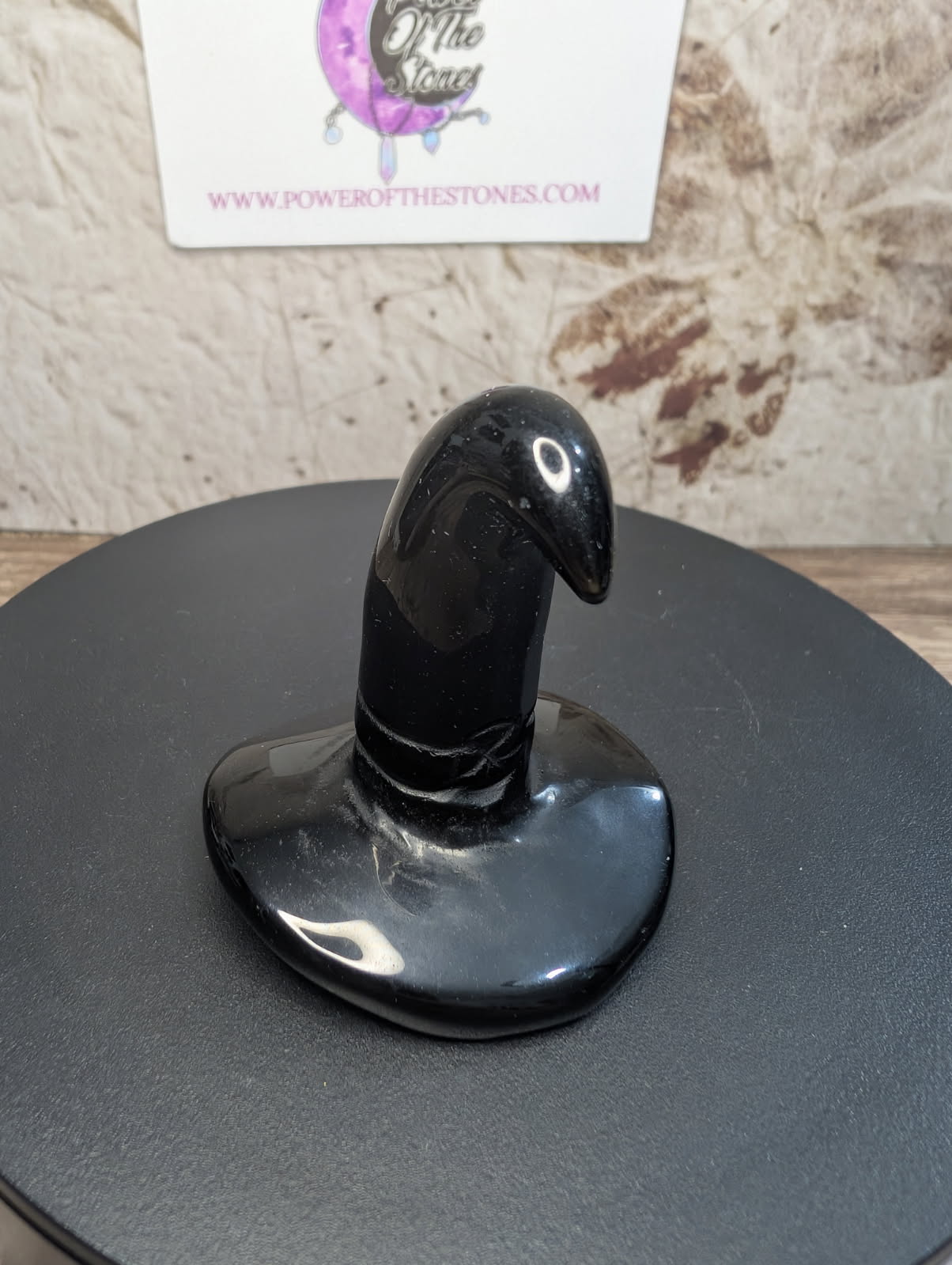 Black Obsidian witch/wizard hat