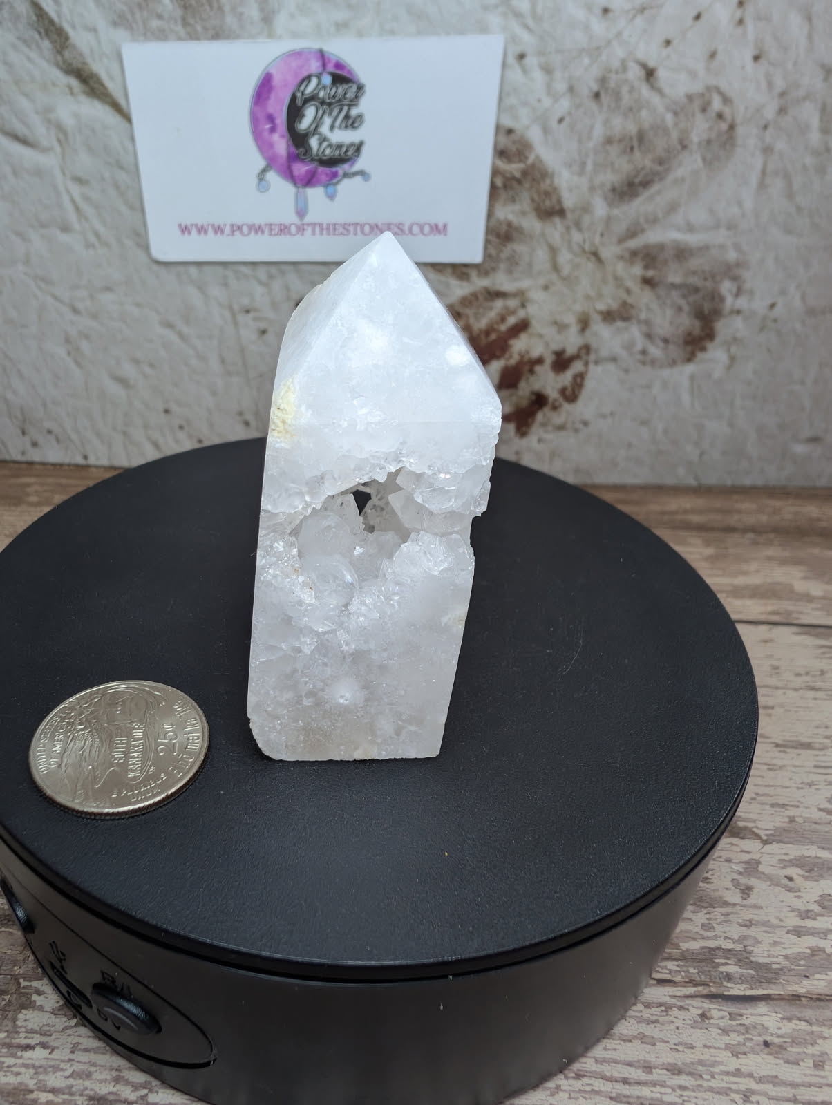 Quartz Druzy small obelisk