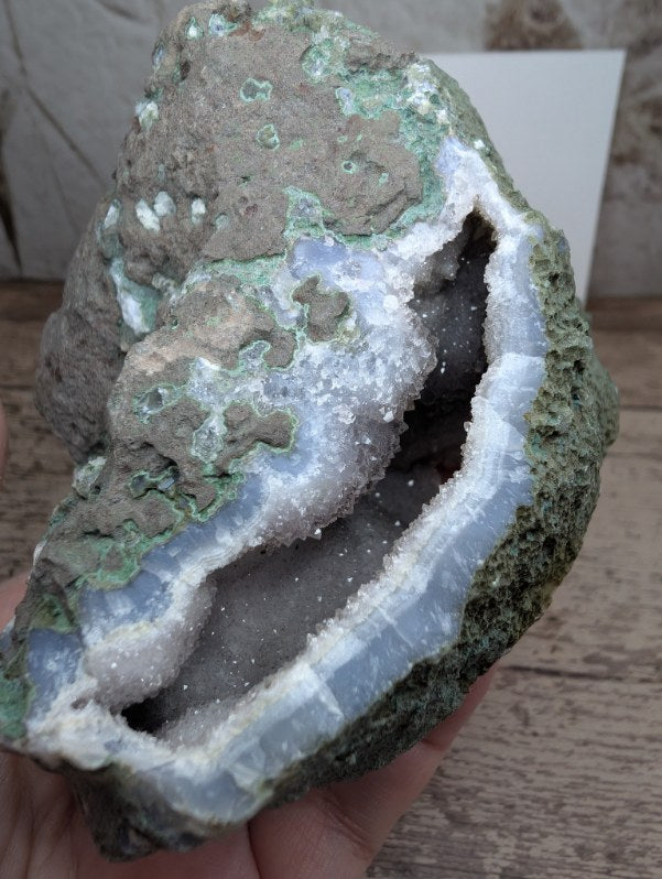 Raw Amethyst druzy on Agate Specimen