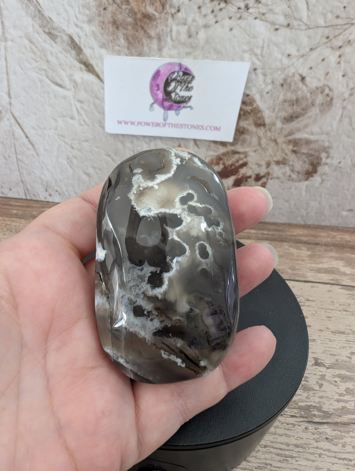 Large Volcano Agate palm stone