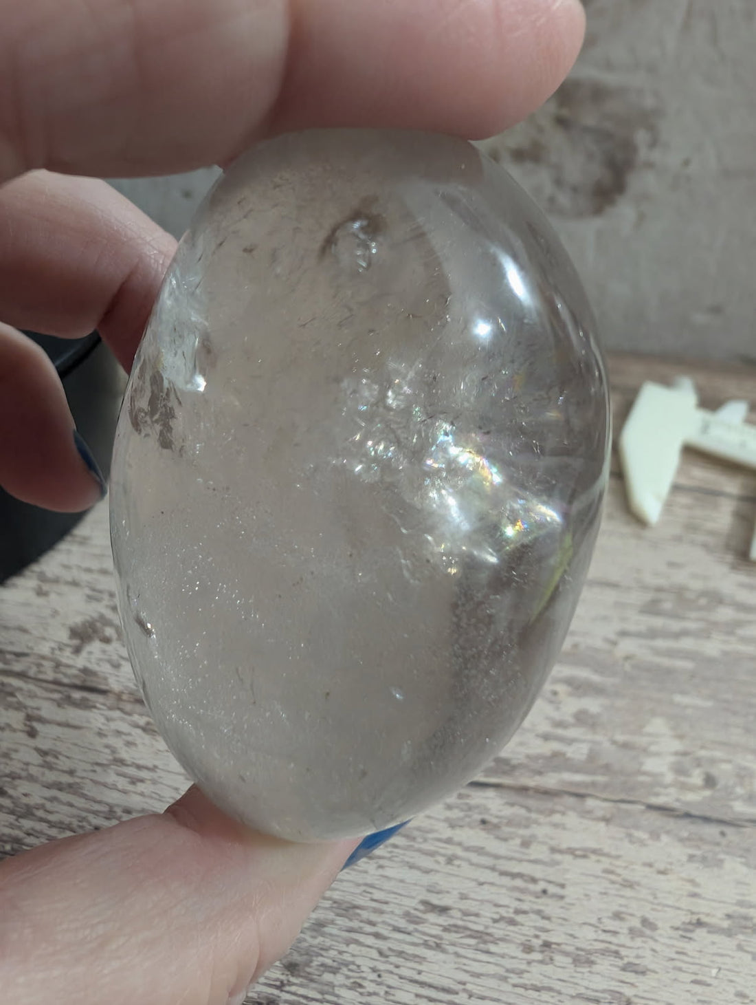 Clear Quartz large palm stone