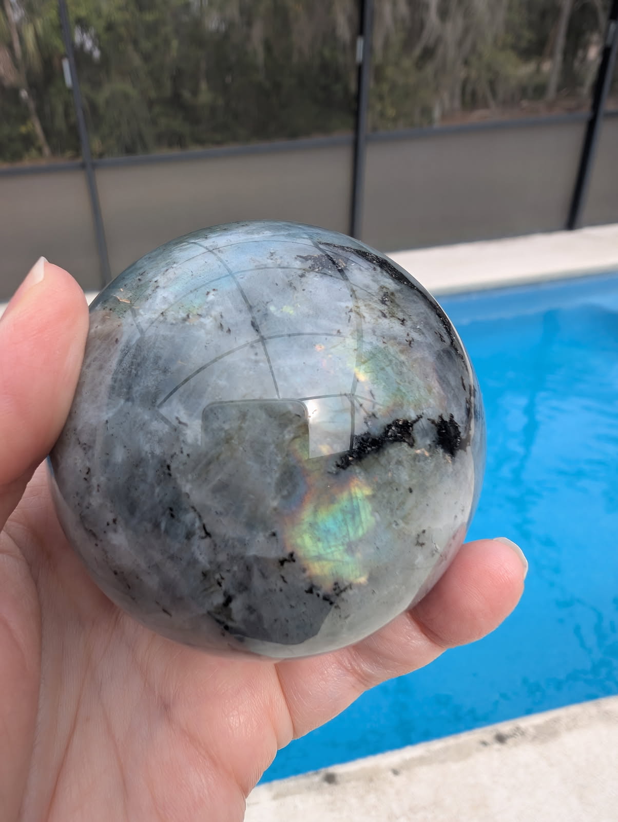 Labradorite sphere