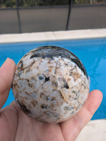 Jasper with Agate sphere