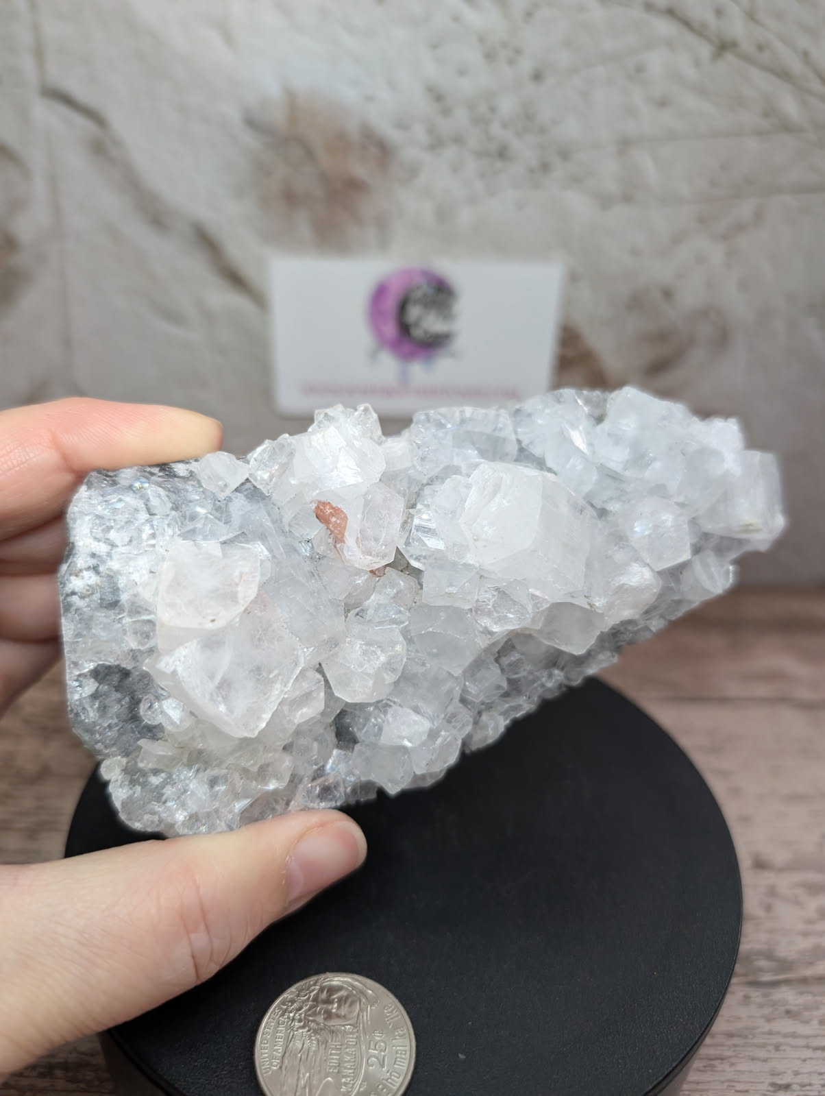 Apophyllite cut base cluster