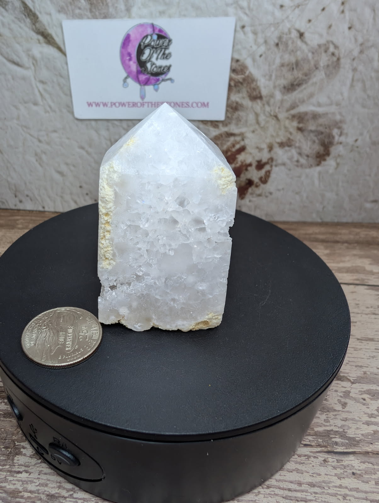 Quartz Druzy small obelisk