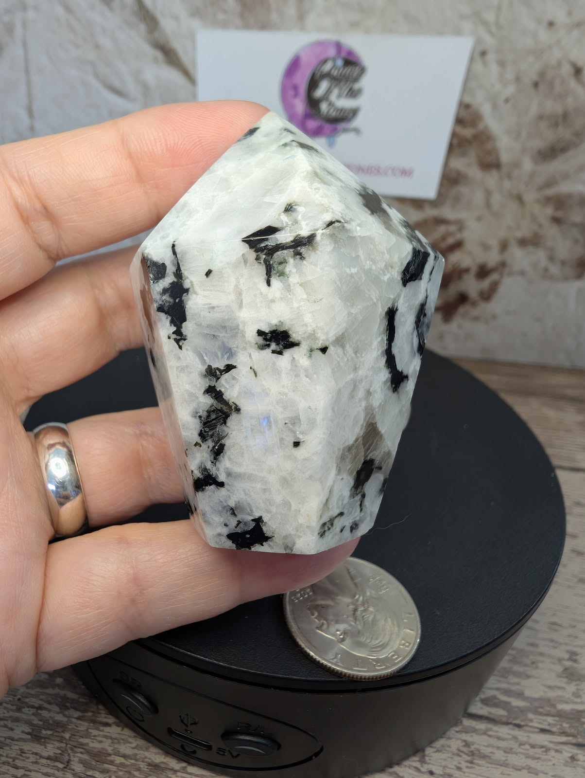 Rainbow Moonstone cupcake/point