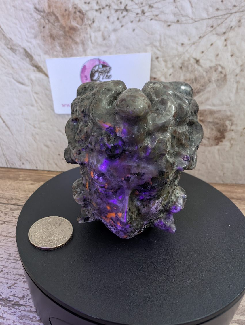 Emberlite Medusa carving.