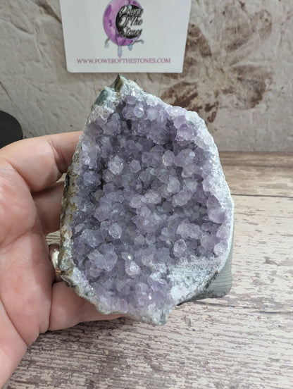 Amethyst cut base cluster