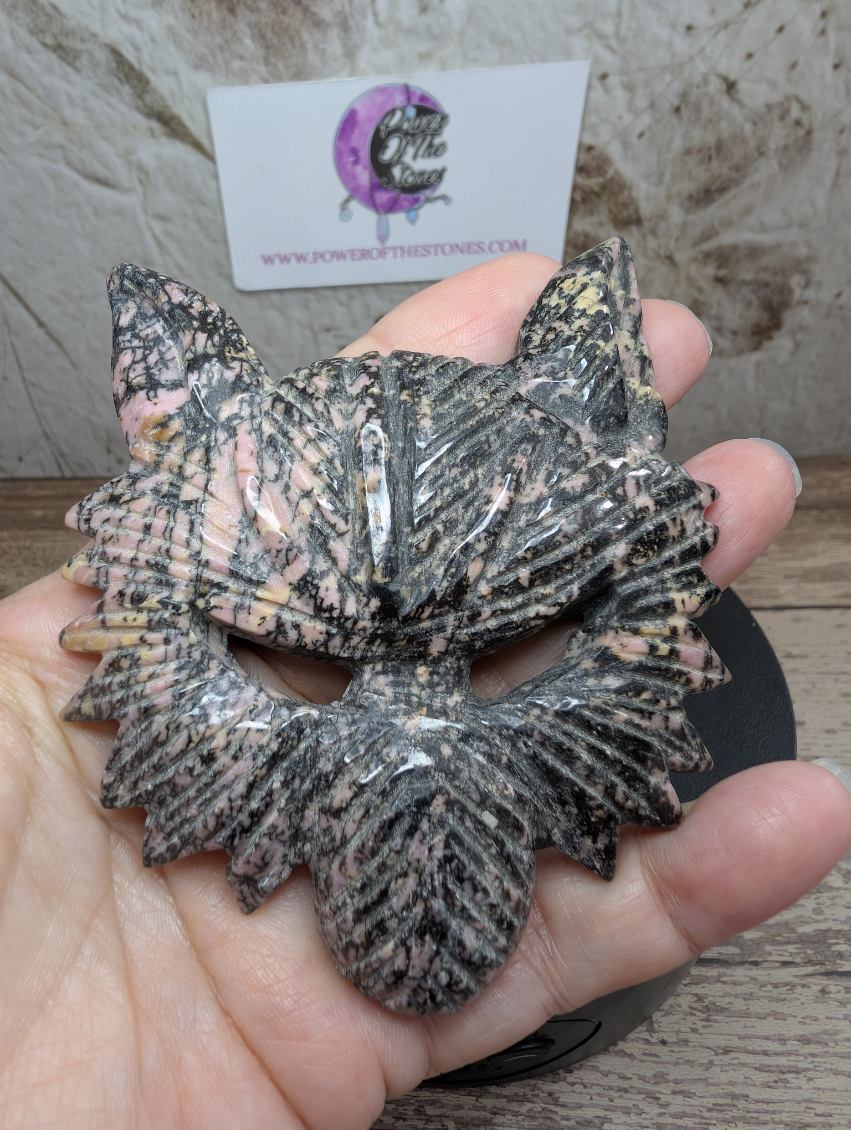 Rhodonite Wolf Mask dish