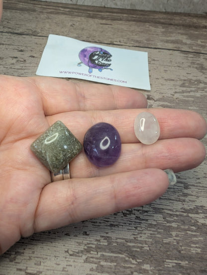 Cabochon mixed lot crystals