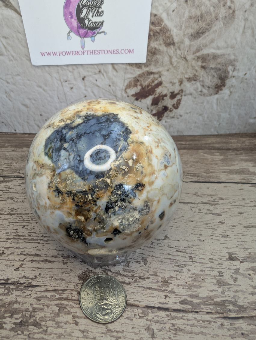 Jasper with Agate sphere