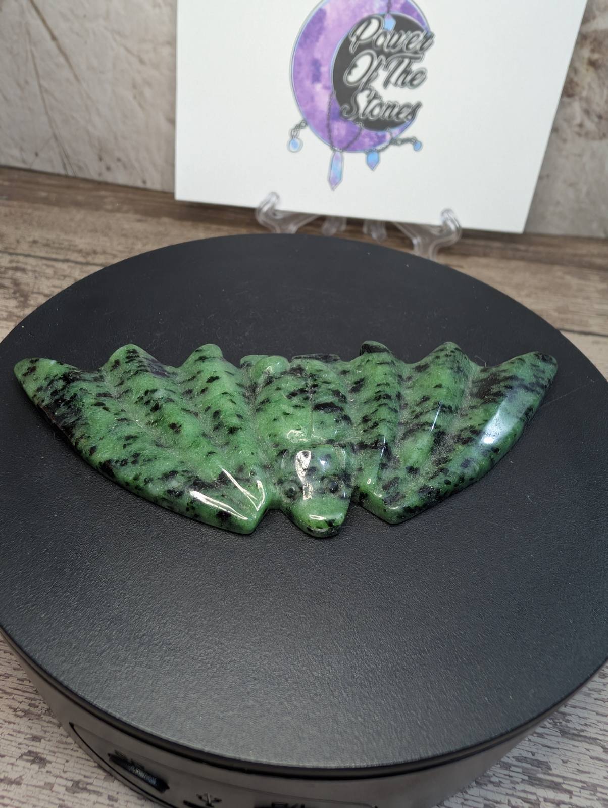 Zoisite carved Bat