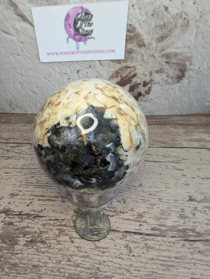 Jasper with Agate sphere