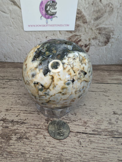 Jasper with Agate sphere