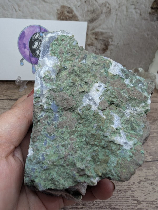 Raw Amethyst druzy on Agate Specimen