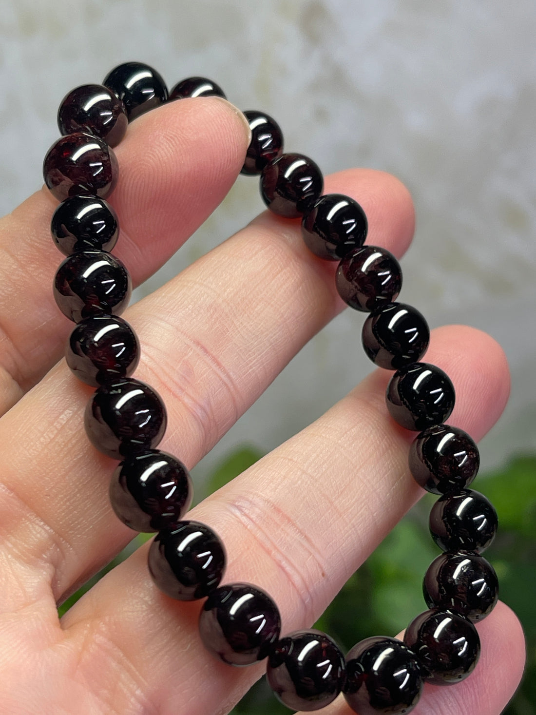 8mm Garnet Stretch Bracelet