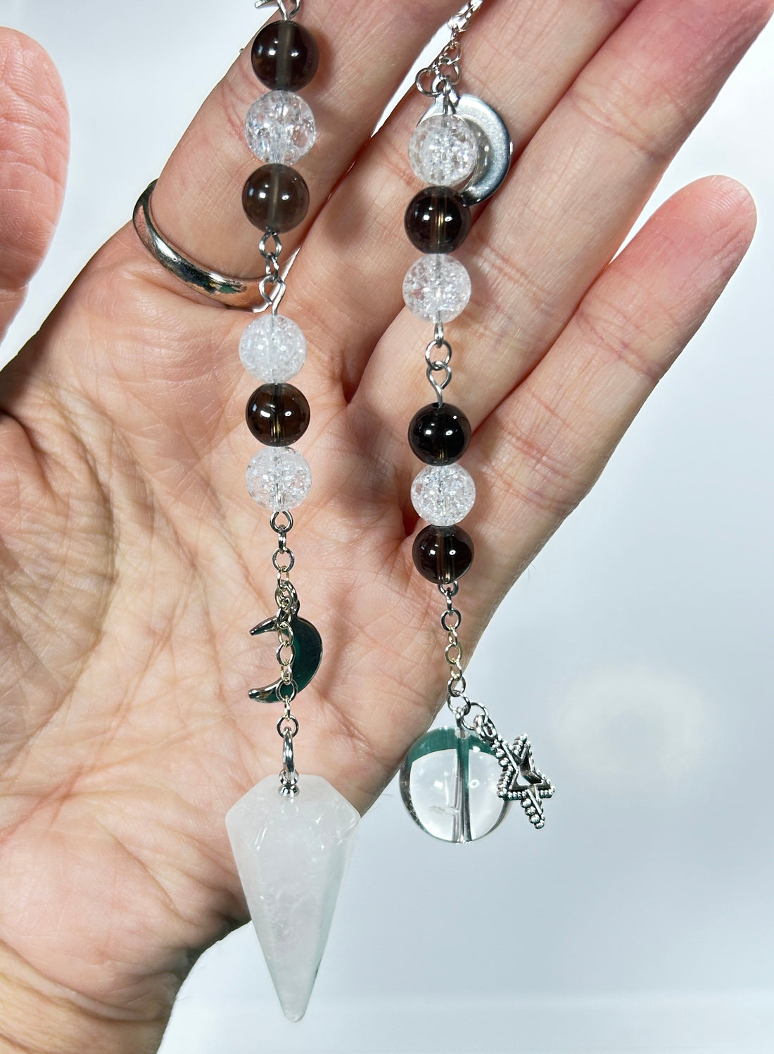 Large Clear Quartz Pendulum