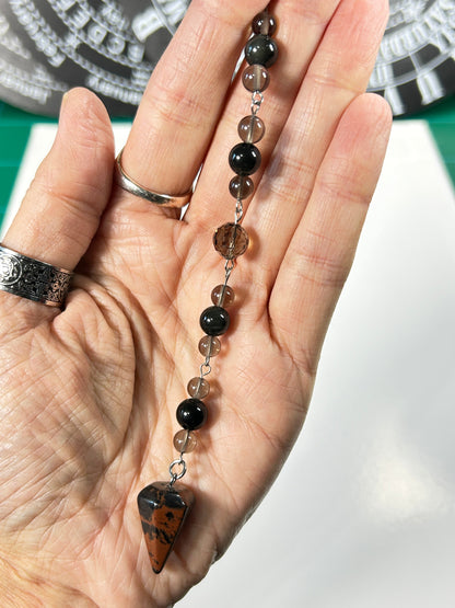 Small Mahogany Obsidian Pendulum