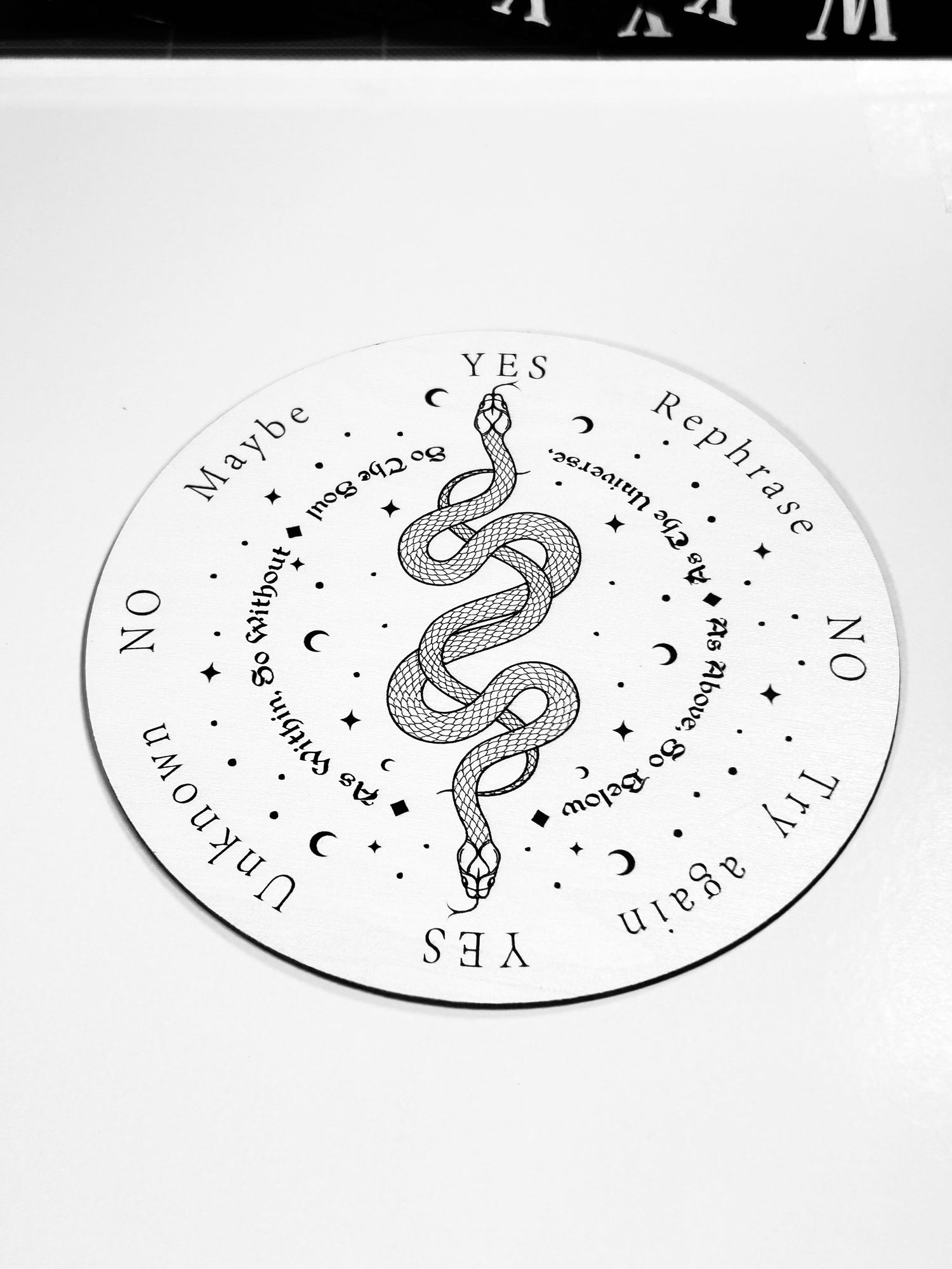 Snake Pendulum Board, Double Sided. 6"