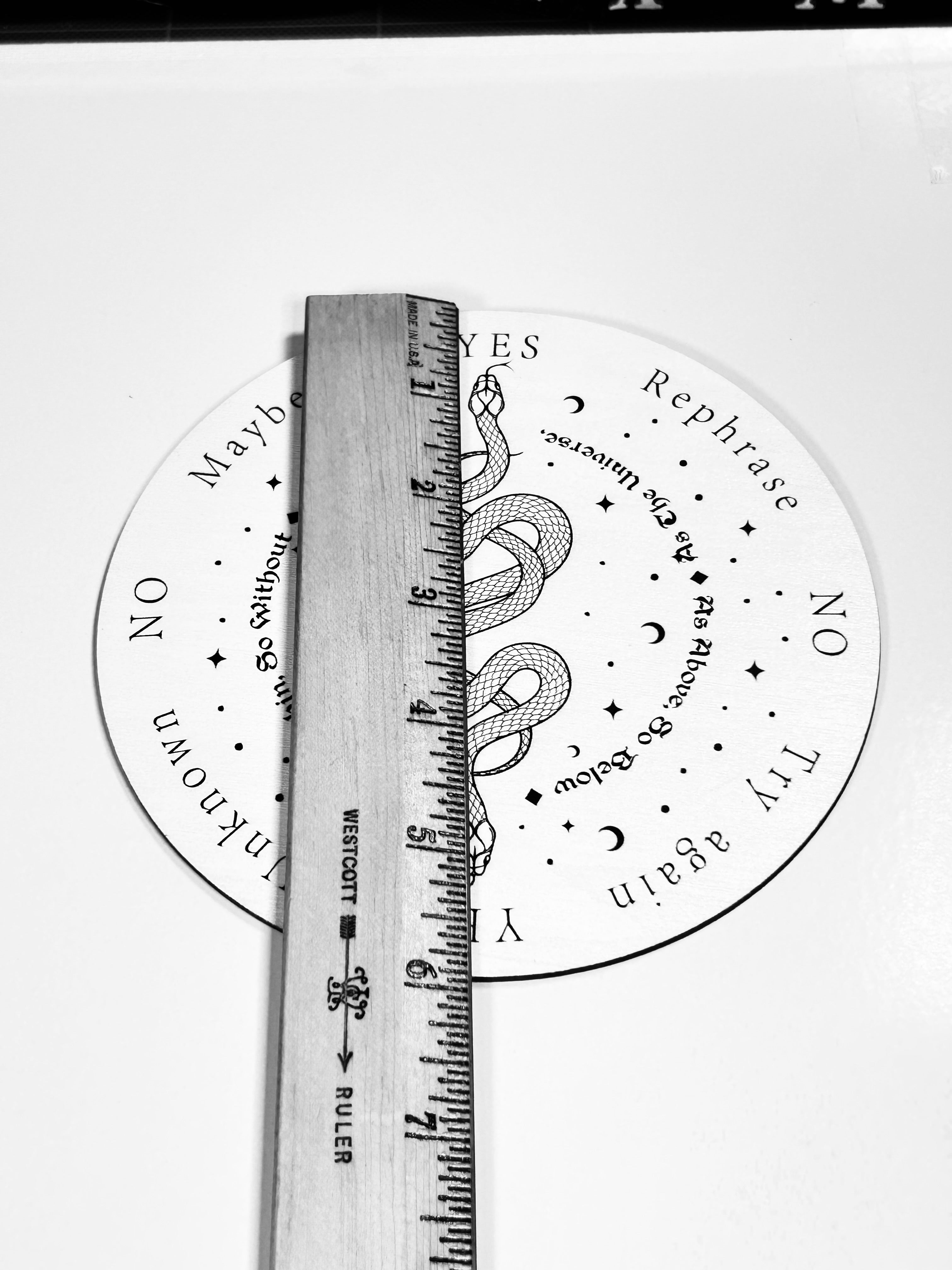 Snake Pendulum Board, Double Sided. 6"