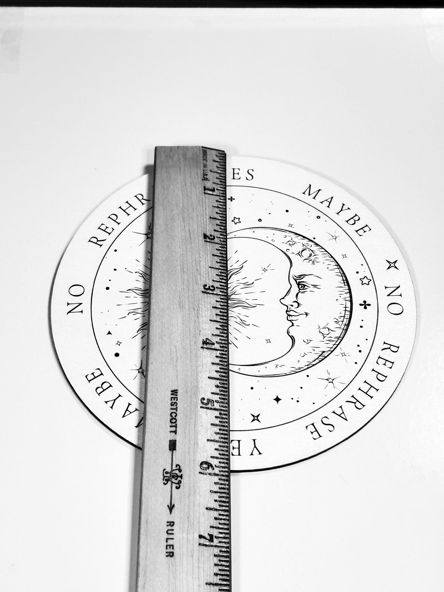 Sun &amp; Moon Pendulum Board, Double Sided. 6"
