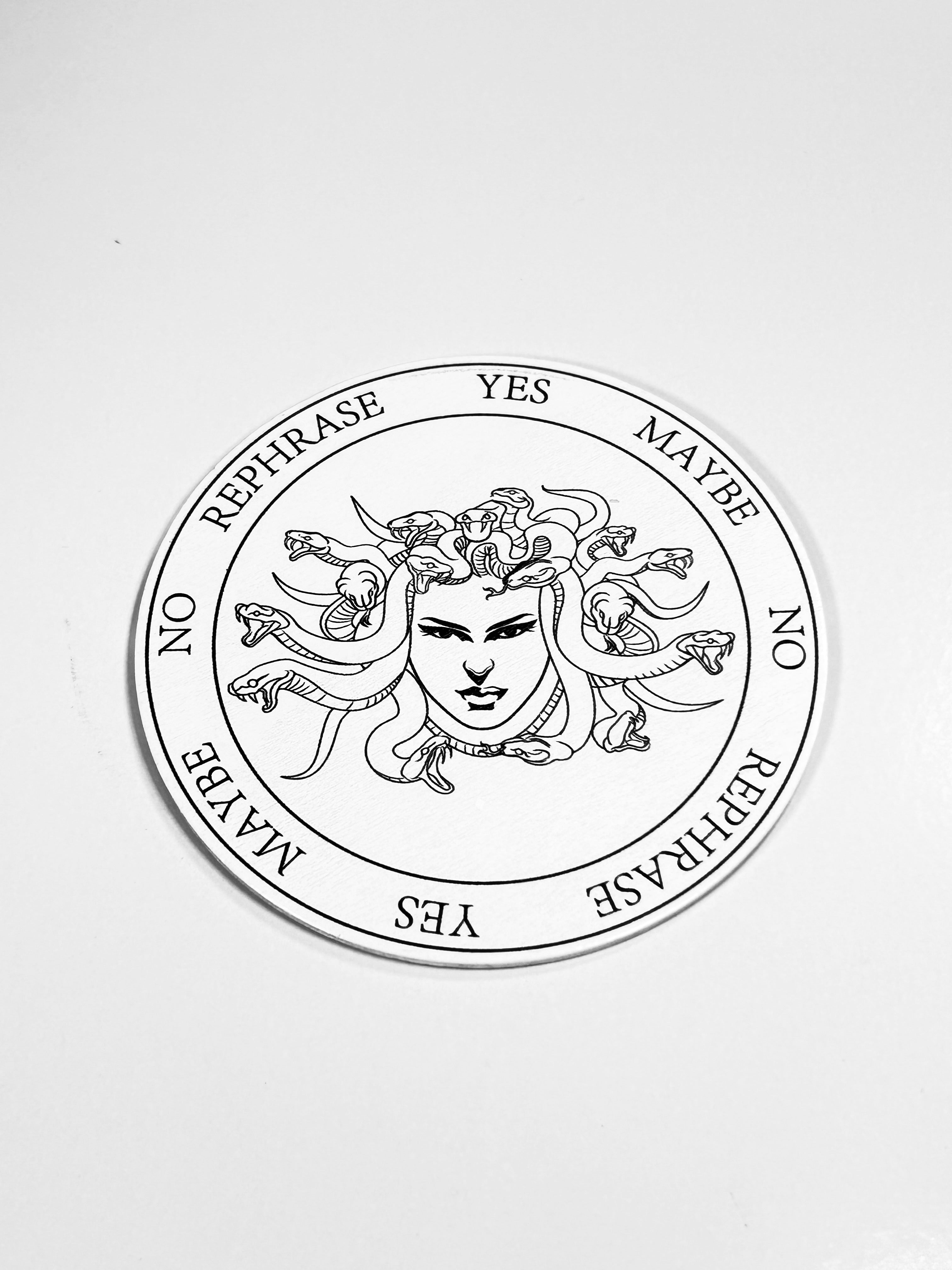 Small Medusa Pendulum Board, Double Sided. 4"