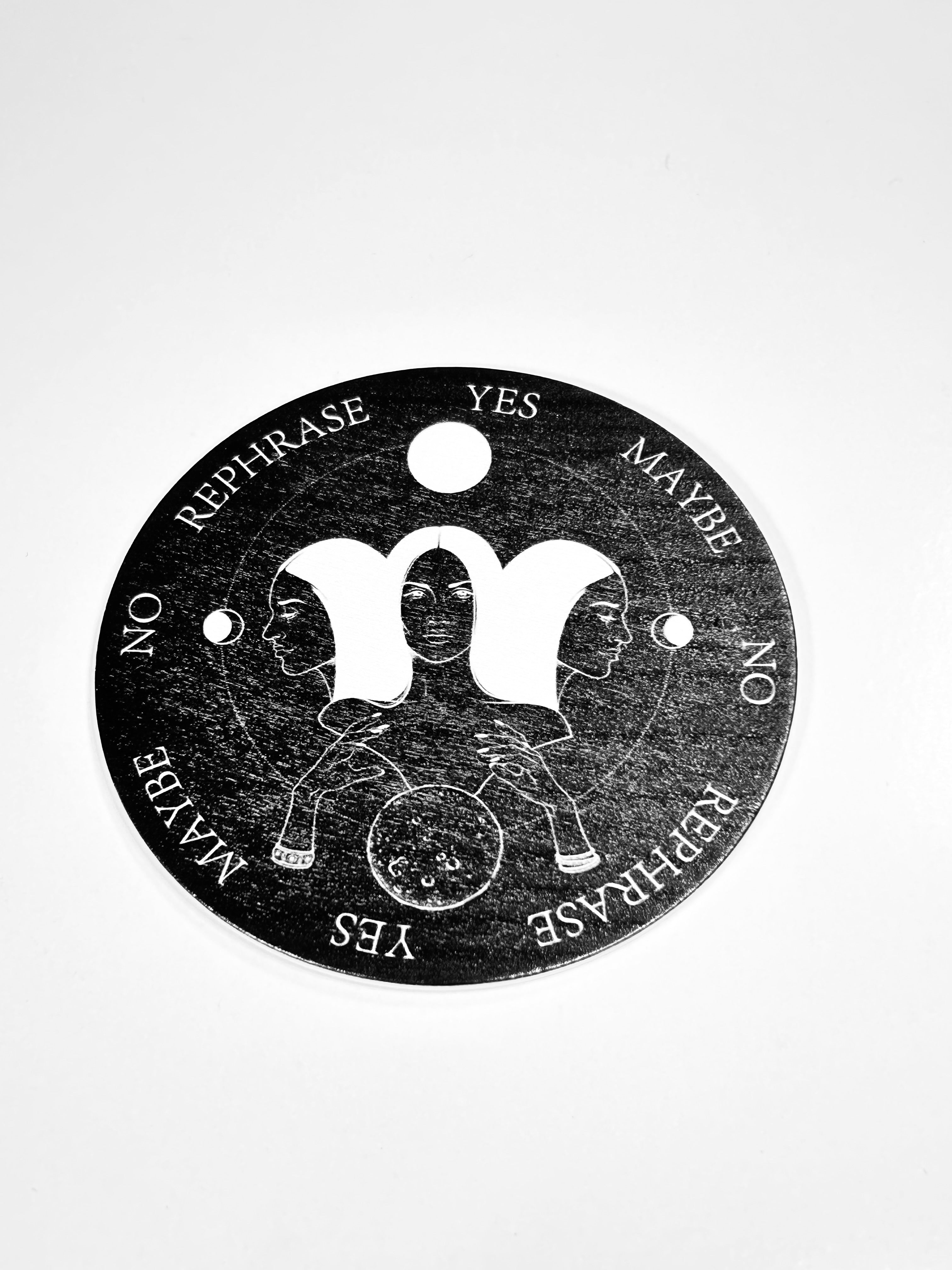 Small Mother, Maiden &amp; Crone Pendulum Board, Double Sided. 4"