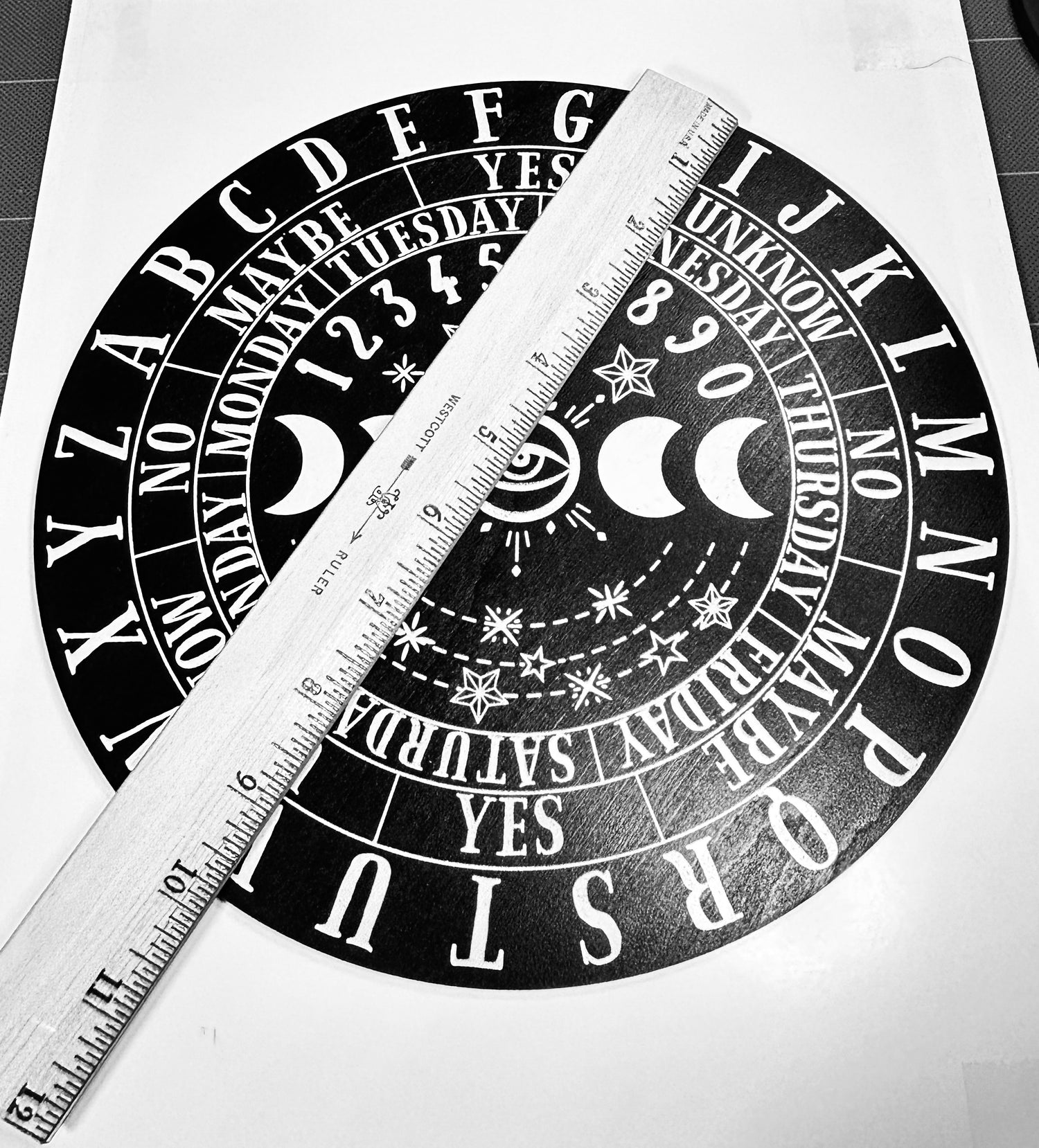 Large Moon Phase Pendulum Board, One Sided. 10"