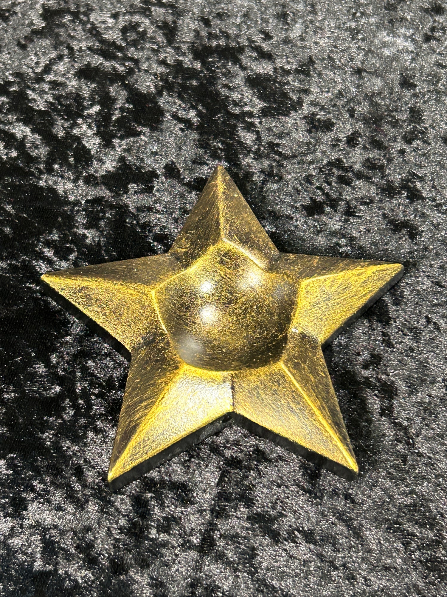 Antiqued Gold Star Crystal Sphere Stand