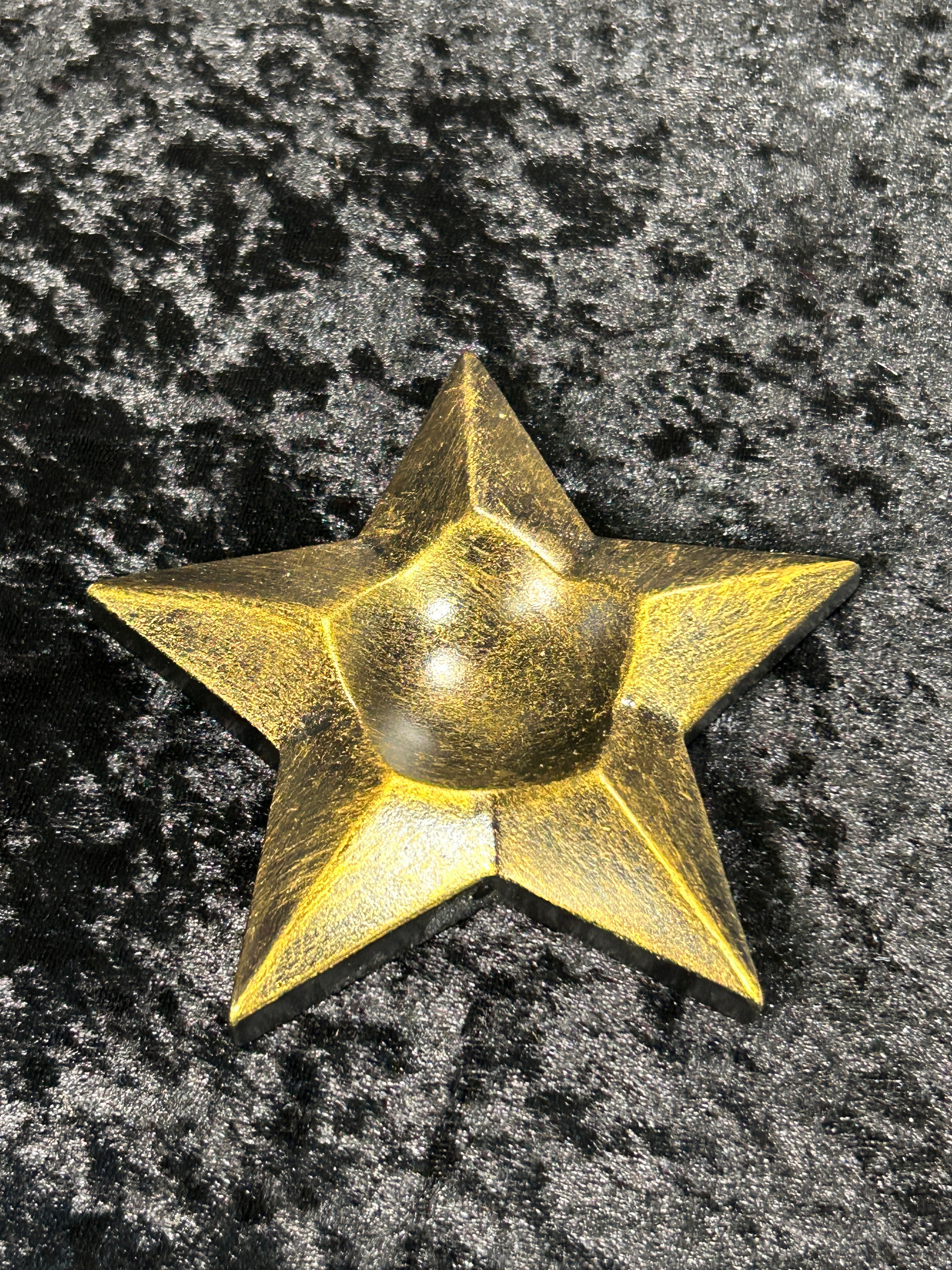 Antiqued Gold Star Crystal Sphere Stand