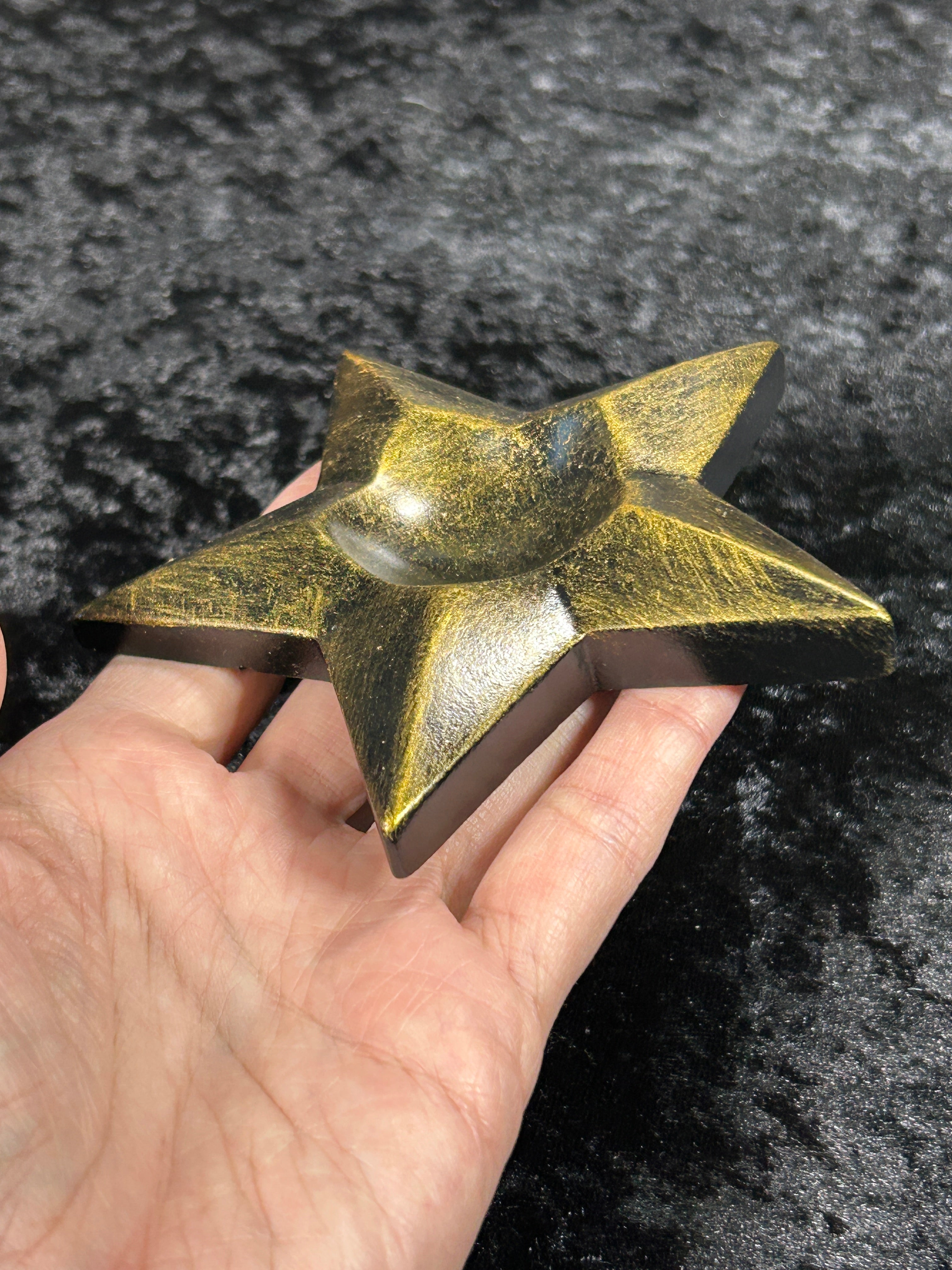 Antiqued Gold Star Crystal Sphere Stand