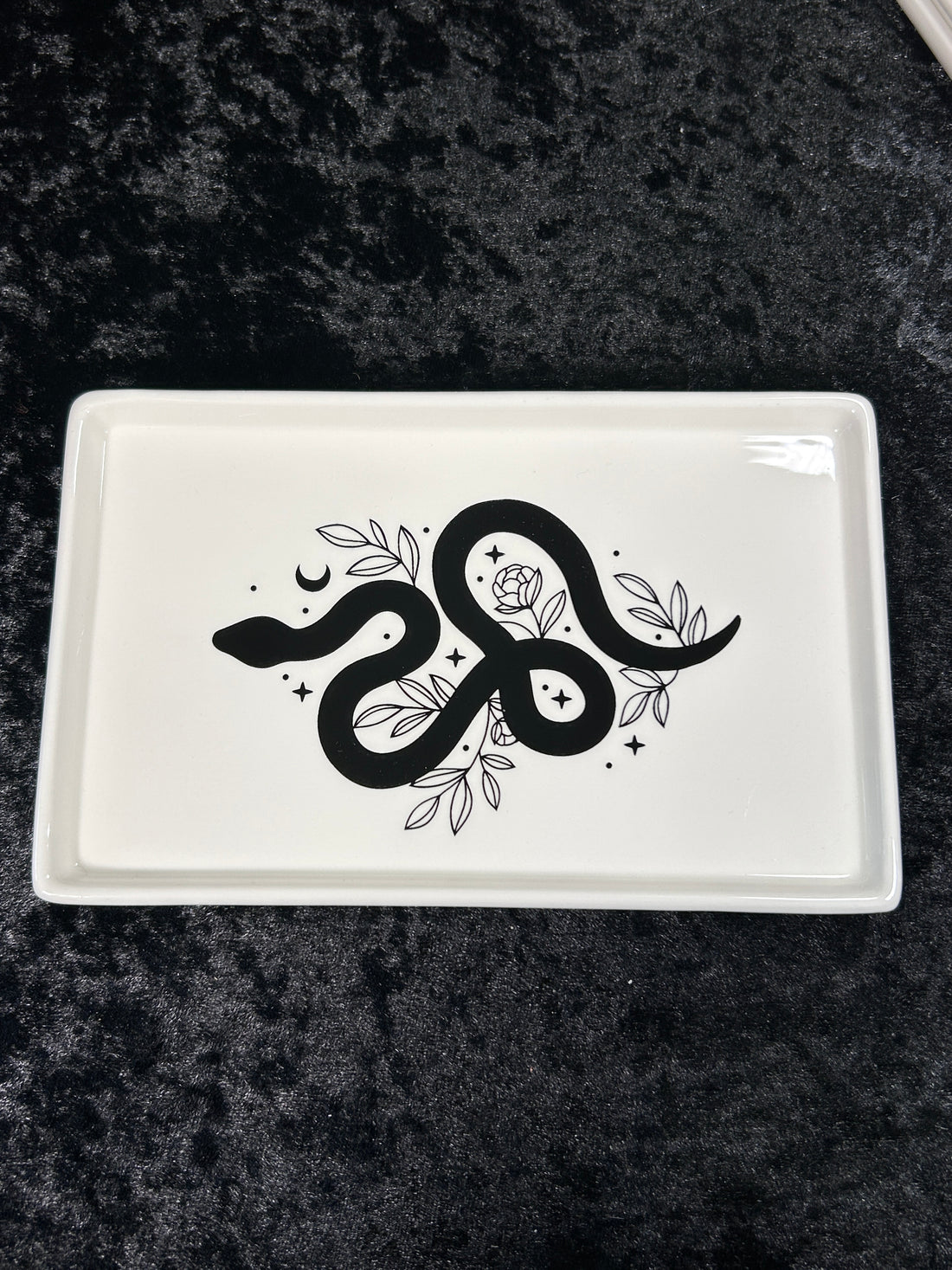 Snake Design Ceramic Alter, Herb, Burning or Trinket Small Tray