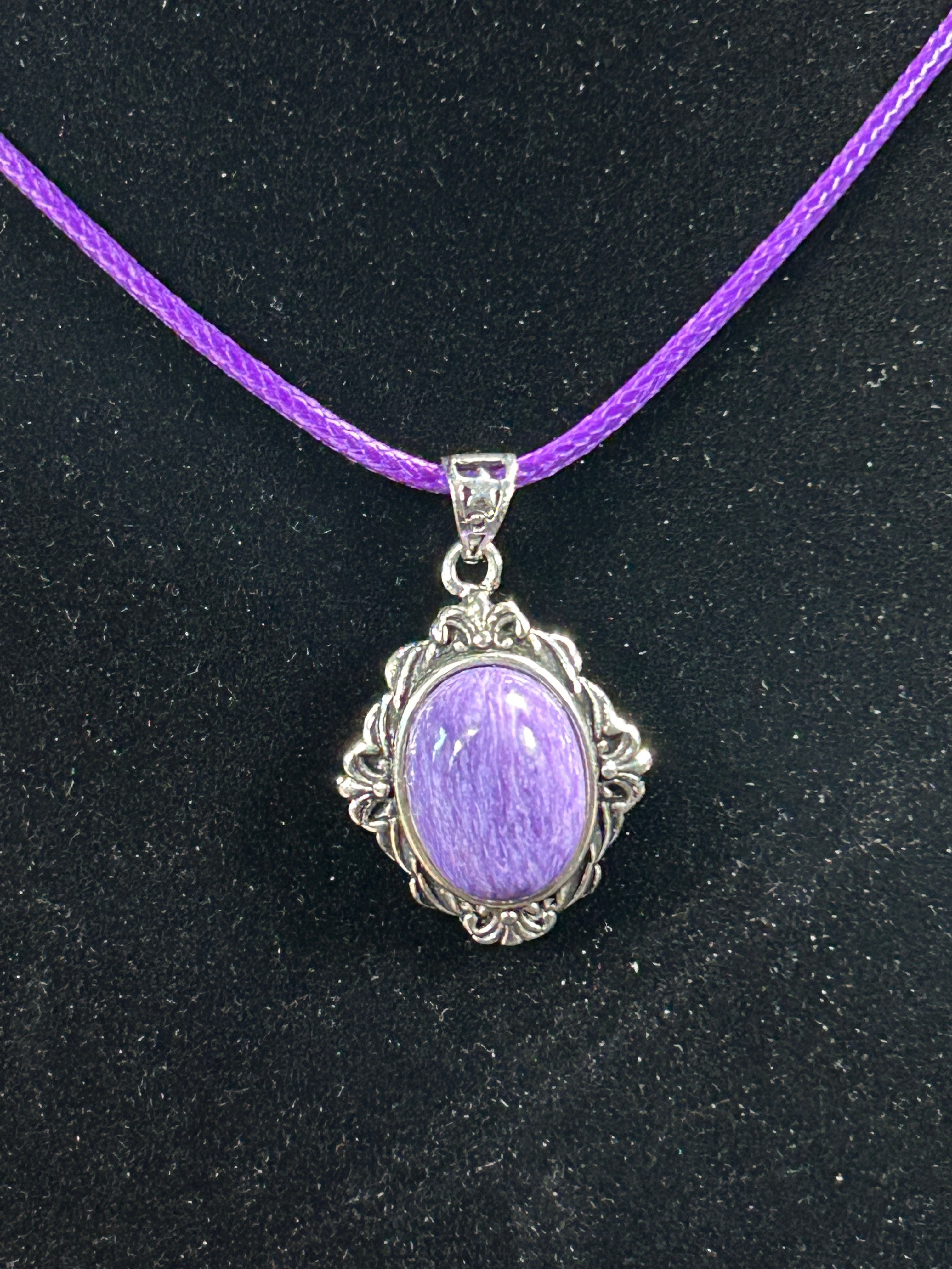 Stunning Charoite Cabochon Pendant
