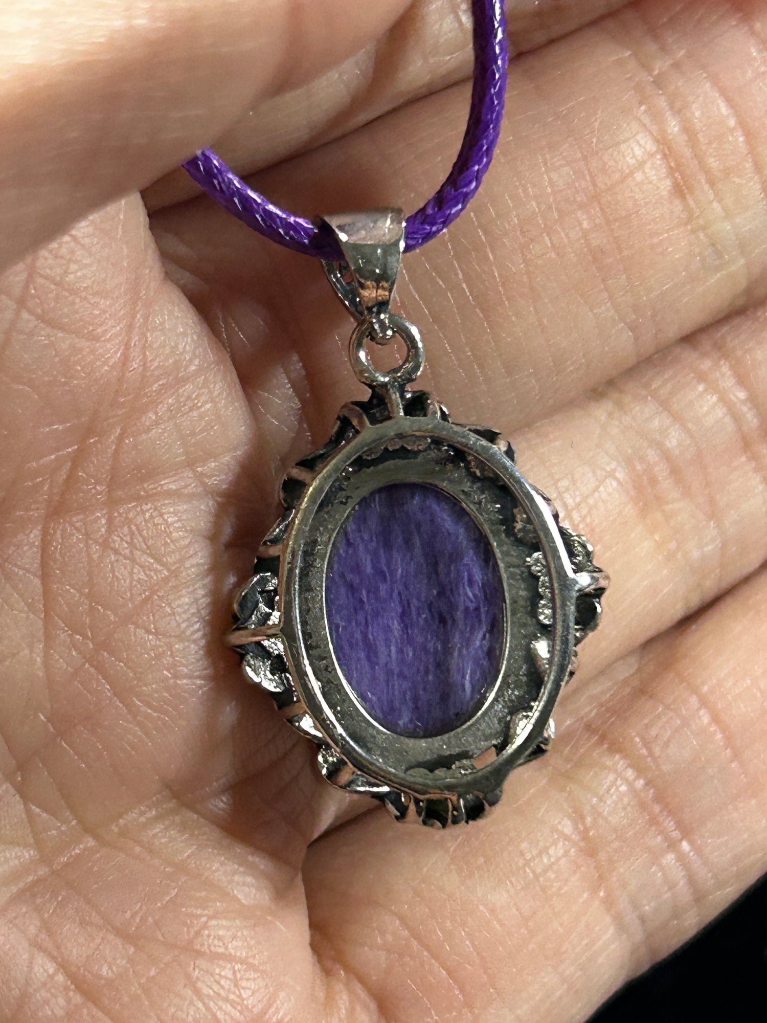 Stunning Charoite Cabochon Pendant