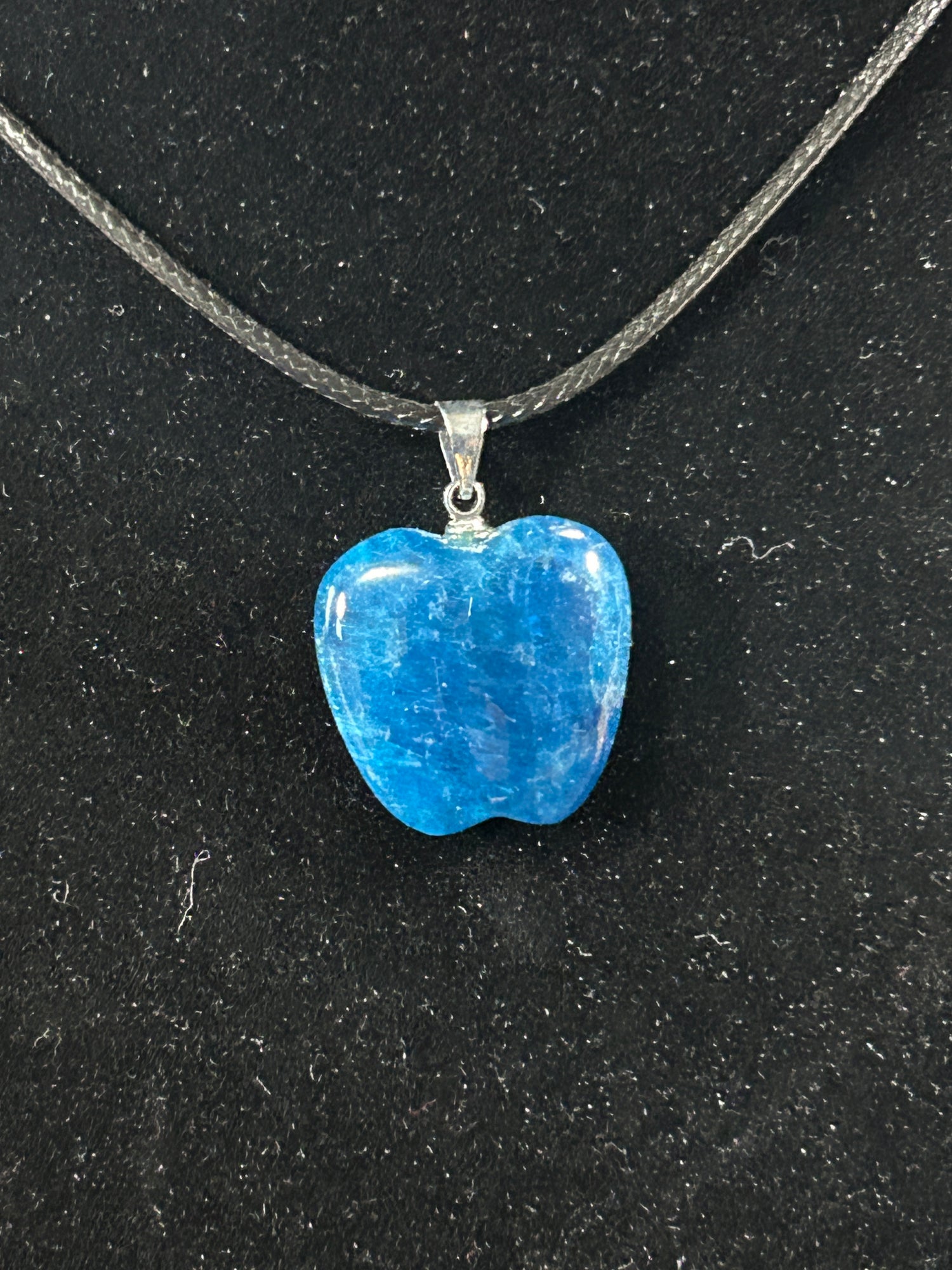 Gorgeous HQ Gemmy Blue Apatite Apple Pendant