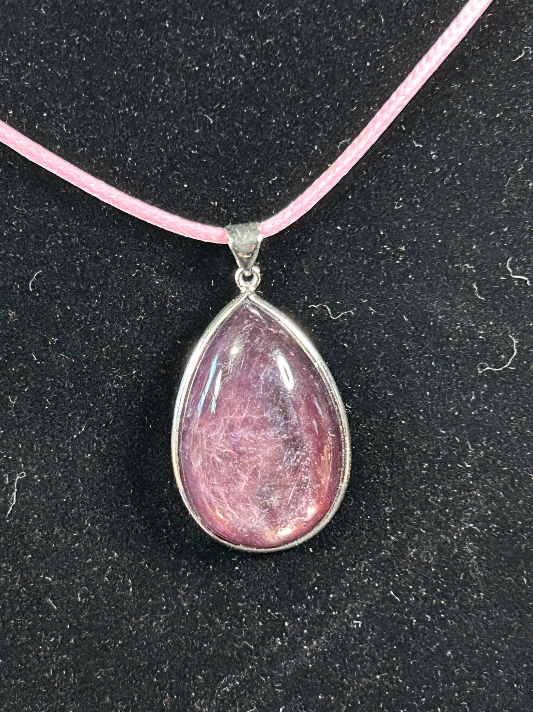 Gorgeous HQ Flashy Lepidolite Water Drop Pendant