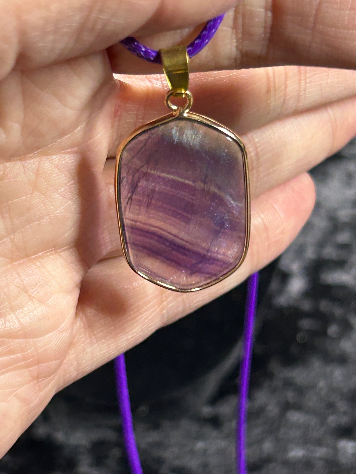 Beautiful HQ Candy Fluorite Pendant