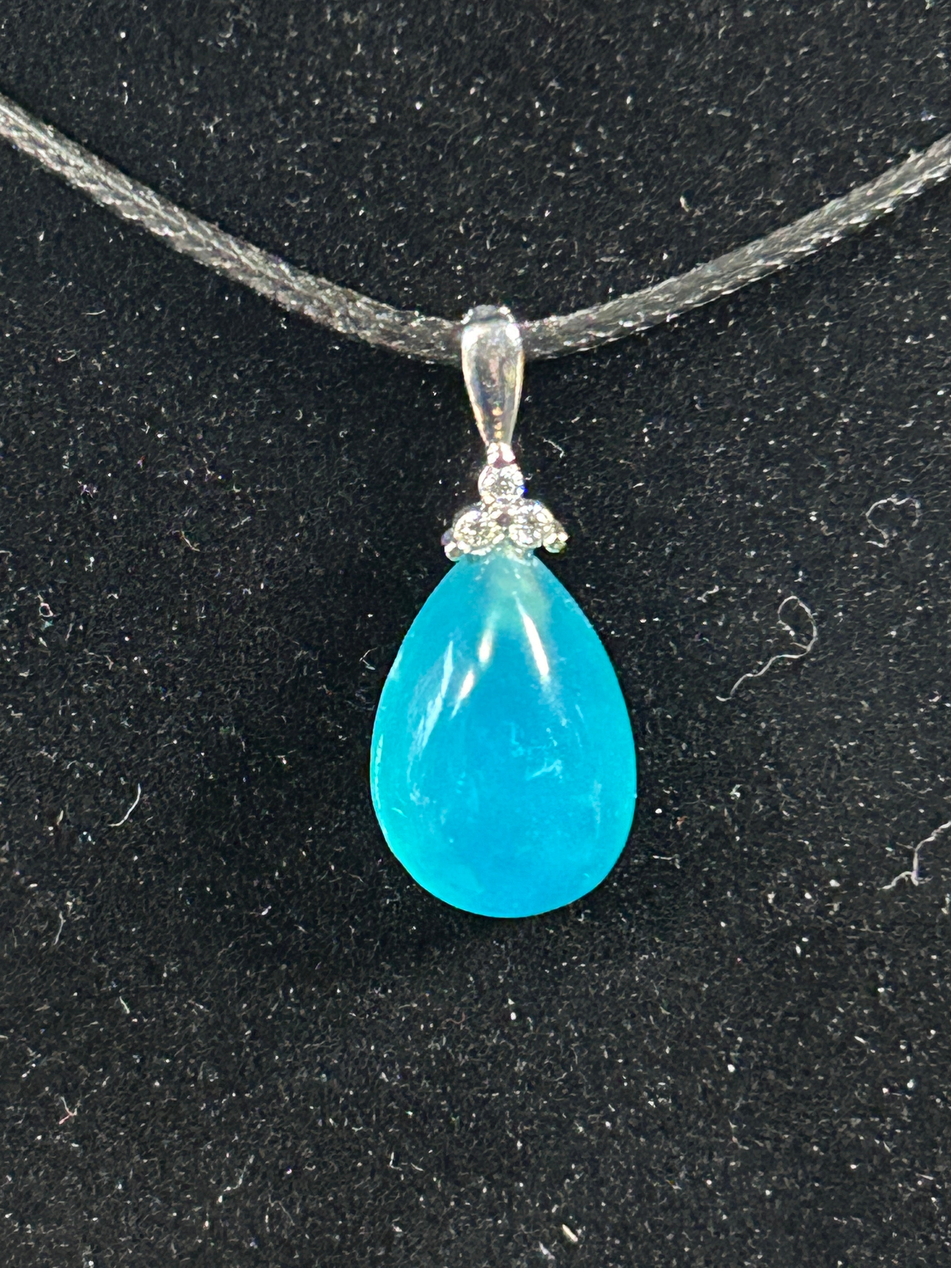 Gorgeous HQ Gemmy Amazonite Tear Drop Pendant