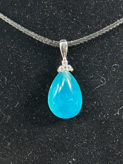 Gorgeous HQ Gemmy Amazonite Tear Drop Pendant