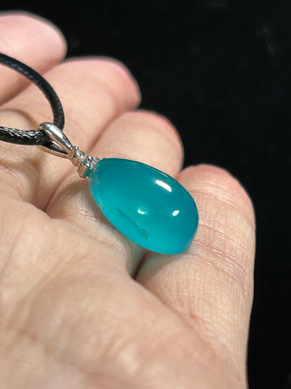 Gorgeous HQ Gemmy Amazonite Tear Drop Pendant