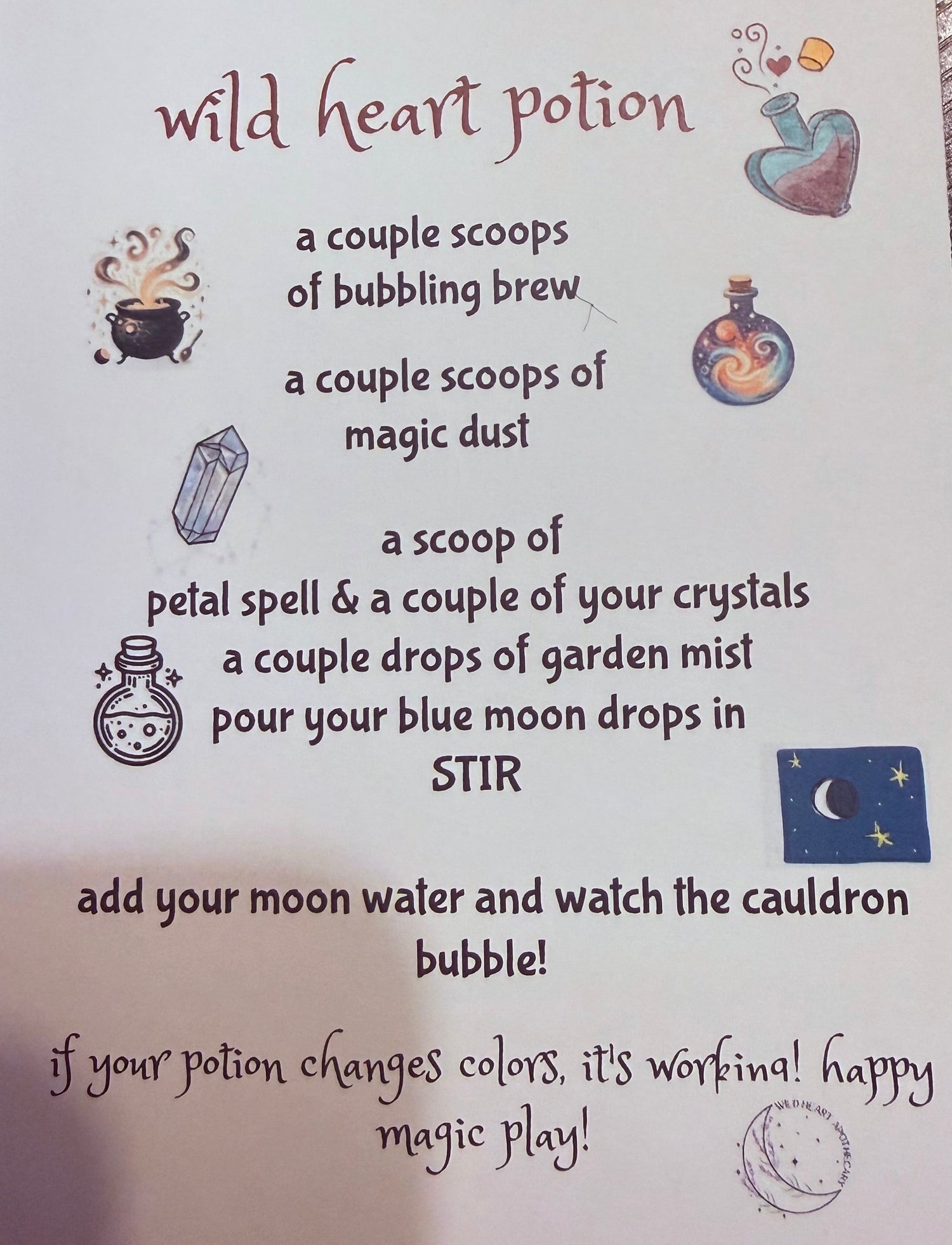Wild Heart Potion Play - Ritual Potion Set