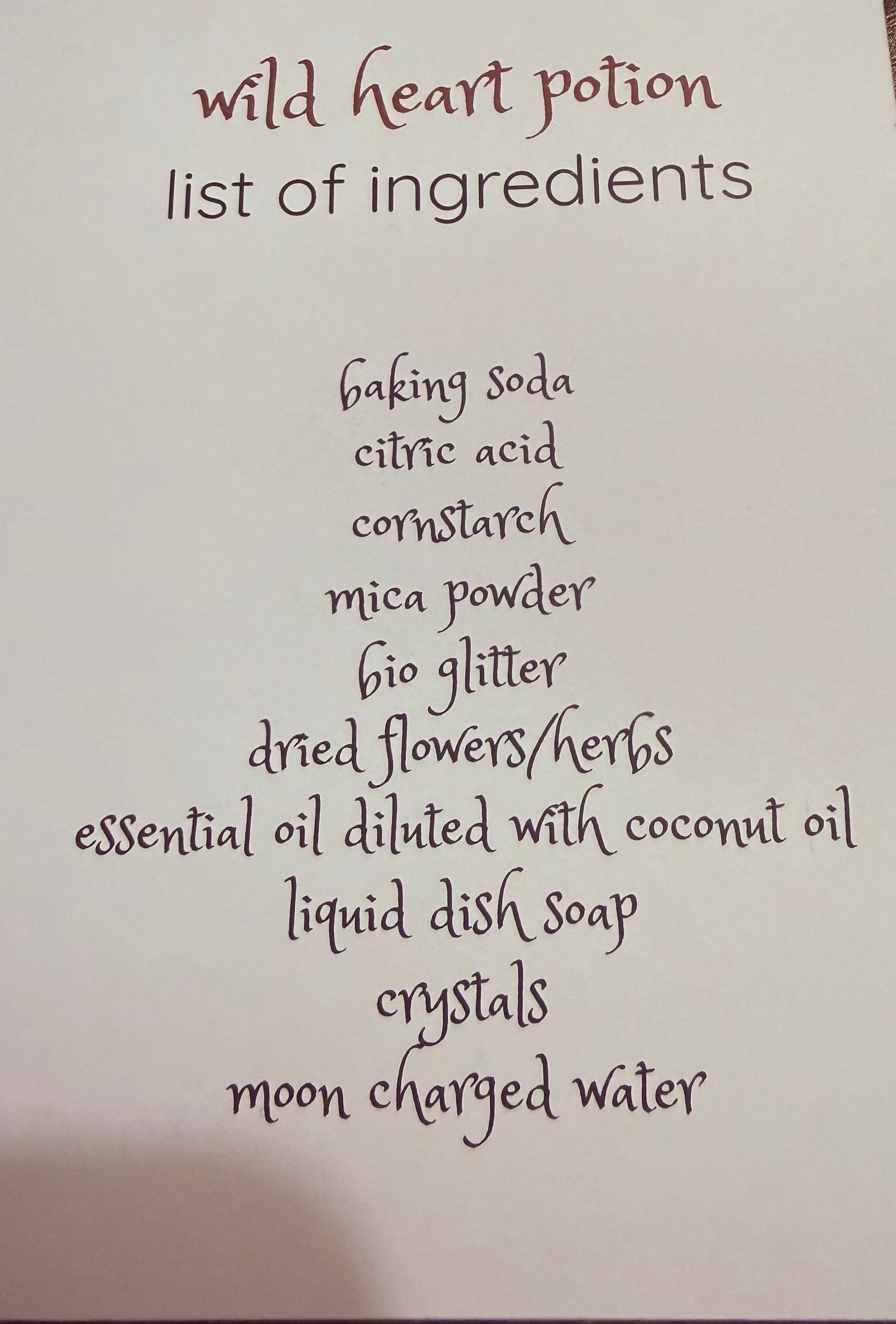Wild Heart Potion Play - Ritual Potion Set
