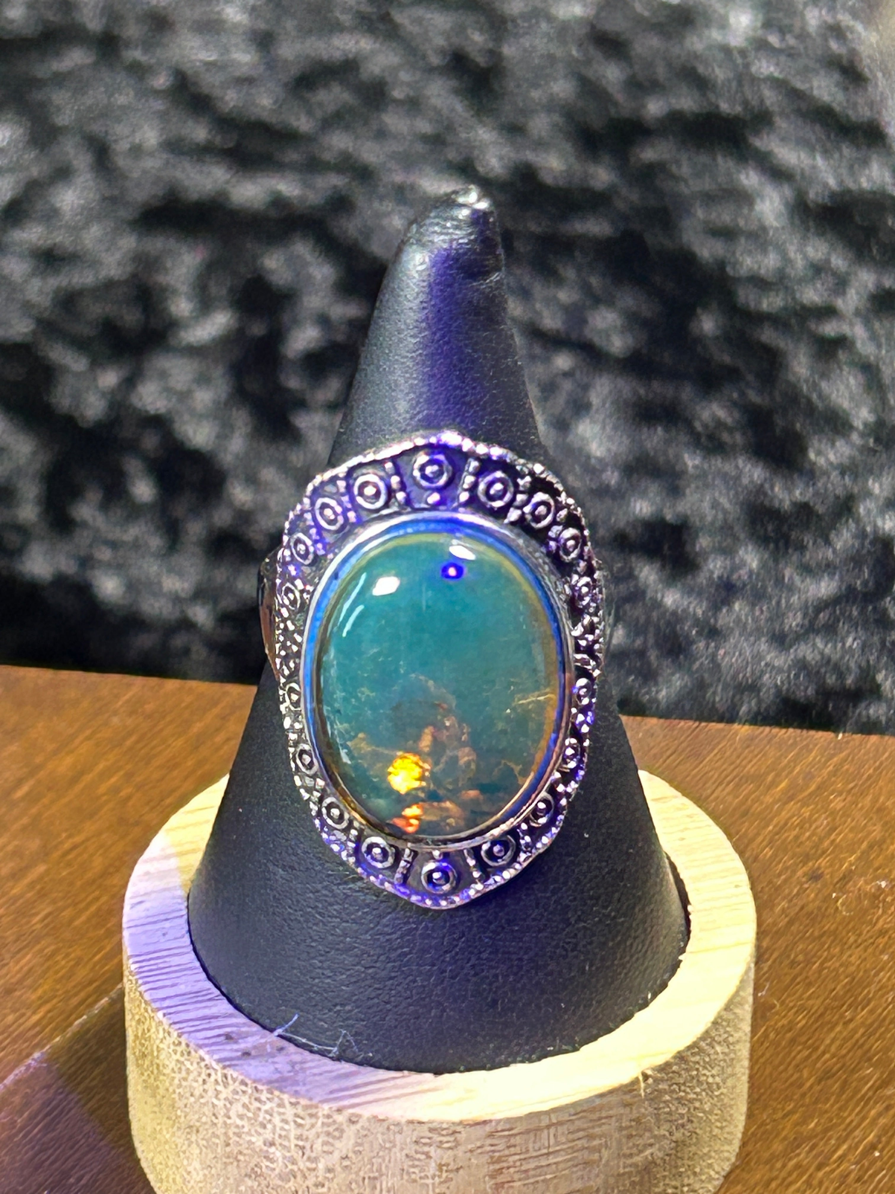 Beautiful Large Amber Ring - Adjustable