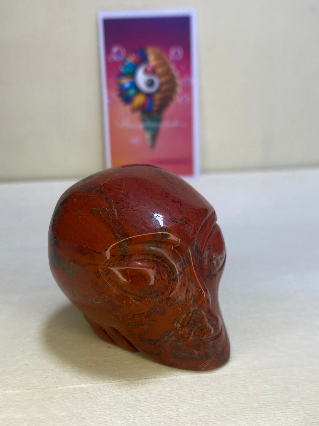 Red Jasper Alien Head