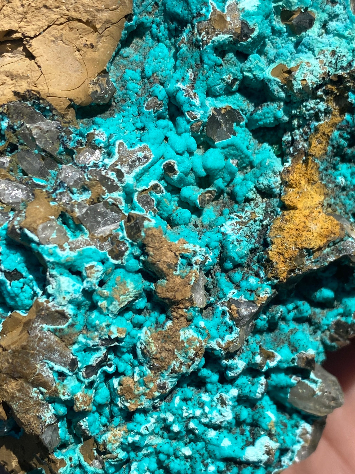 Chrysocolla on Quartz